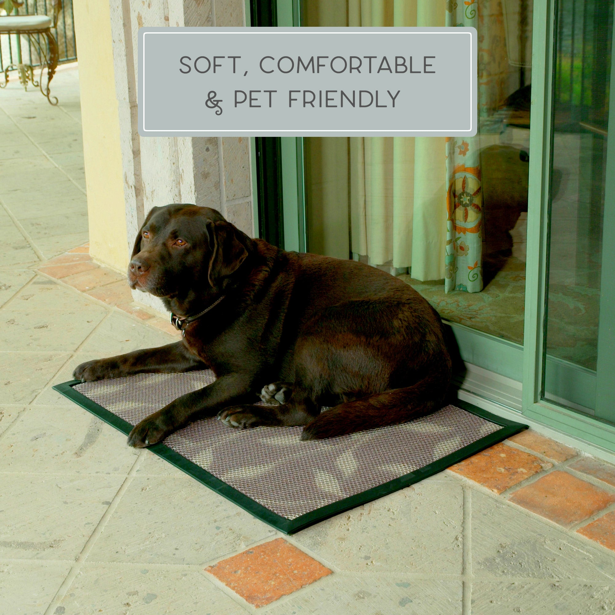 Aqua-Terra 2' x 3' Dirt Scraping Indoor Outdoor Doormat