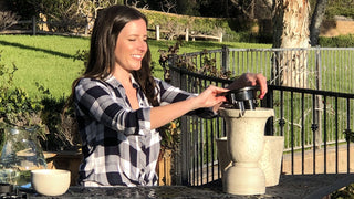 Installing an outdoor fountain from Bernini