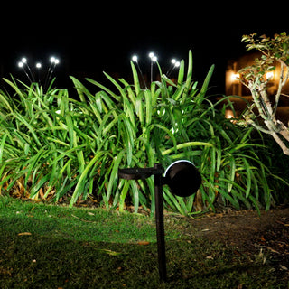 Solar Luma Lights yard display with Firefly lights in the distance.  