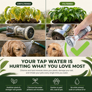 Clear Flo Filtered Garden Hose Nozzle Polished Nickel