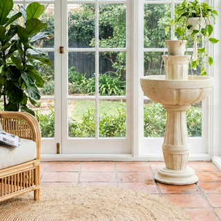 Bari 5-In-1 Cordless Fluted Fountain with Infinity Bowl