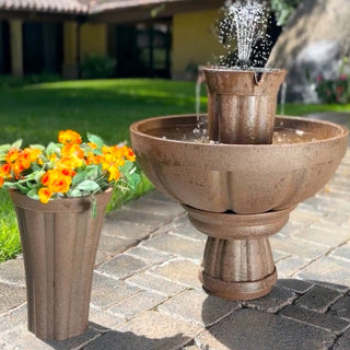 Bari 5-In-1 Cordless Fluted Fountain