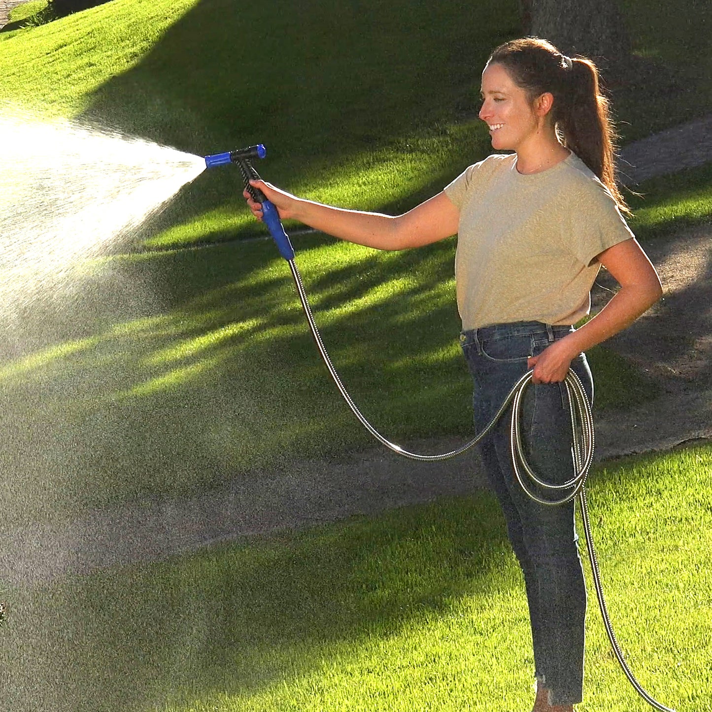 Expanding Metal Garden Hose® with 2-Way Nozzle