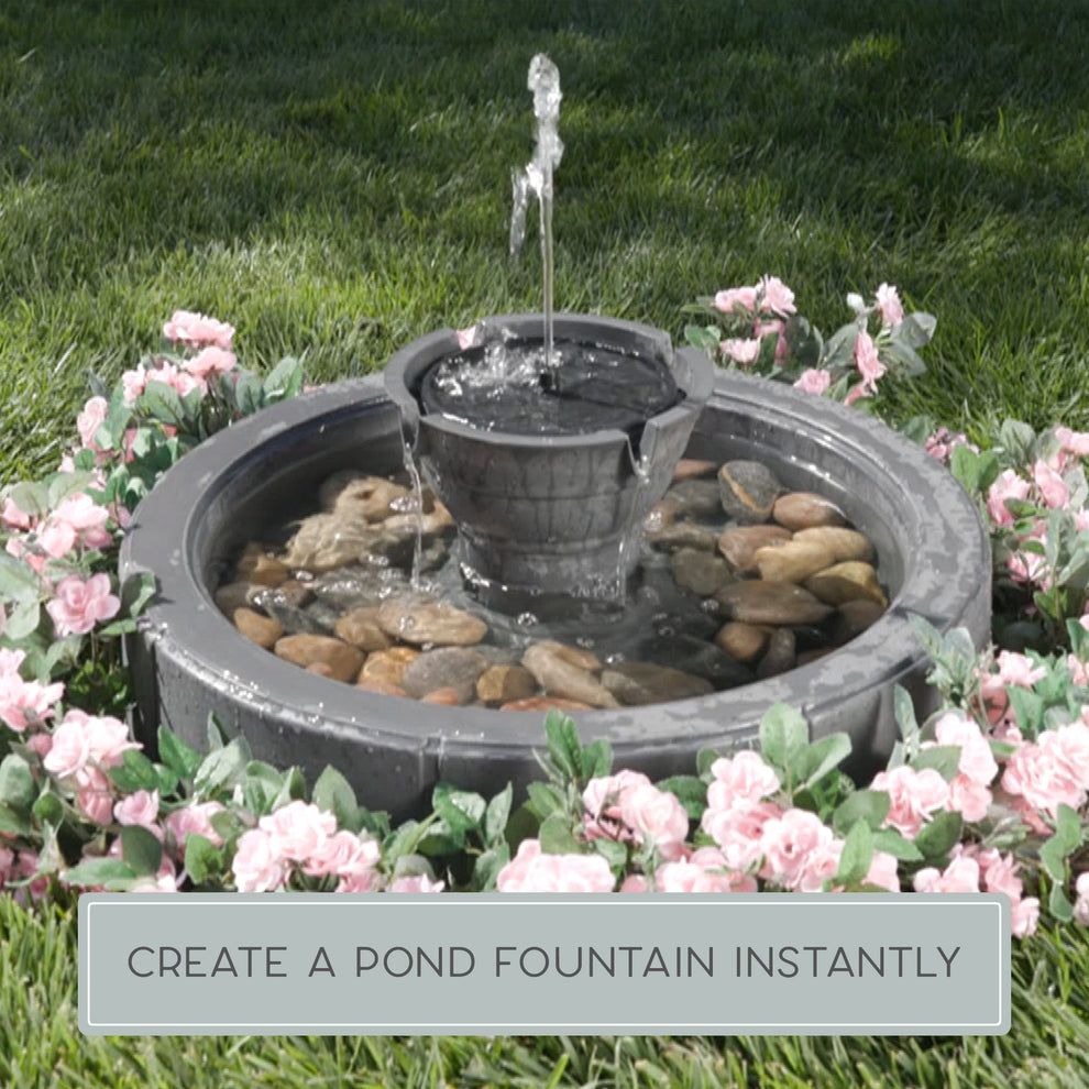 Lago 22.5" Instant Pond Fountain Bernini Fountains