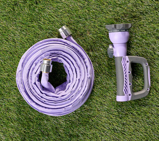 Bernini 40' Expanding Fabric Garden Hose with Easy Grip Nozzle