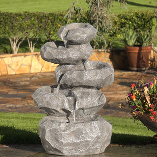 Molina Corded Rock Waterfall Fountain