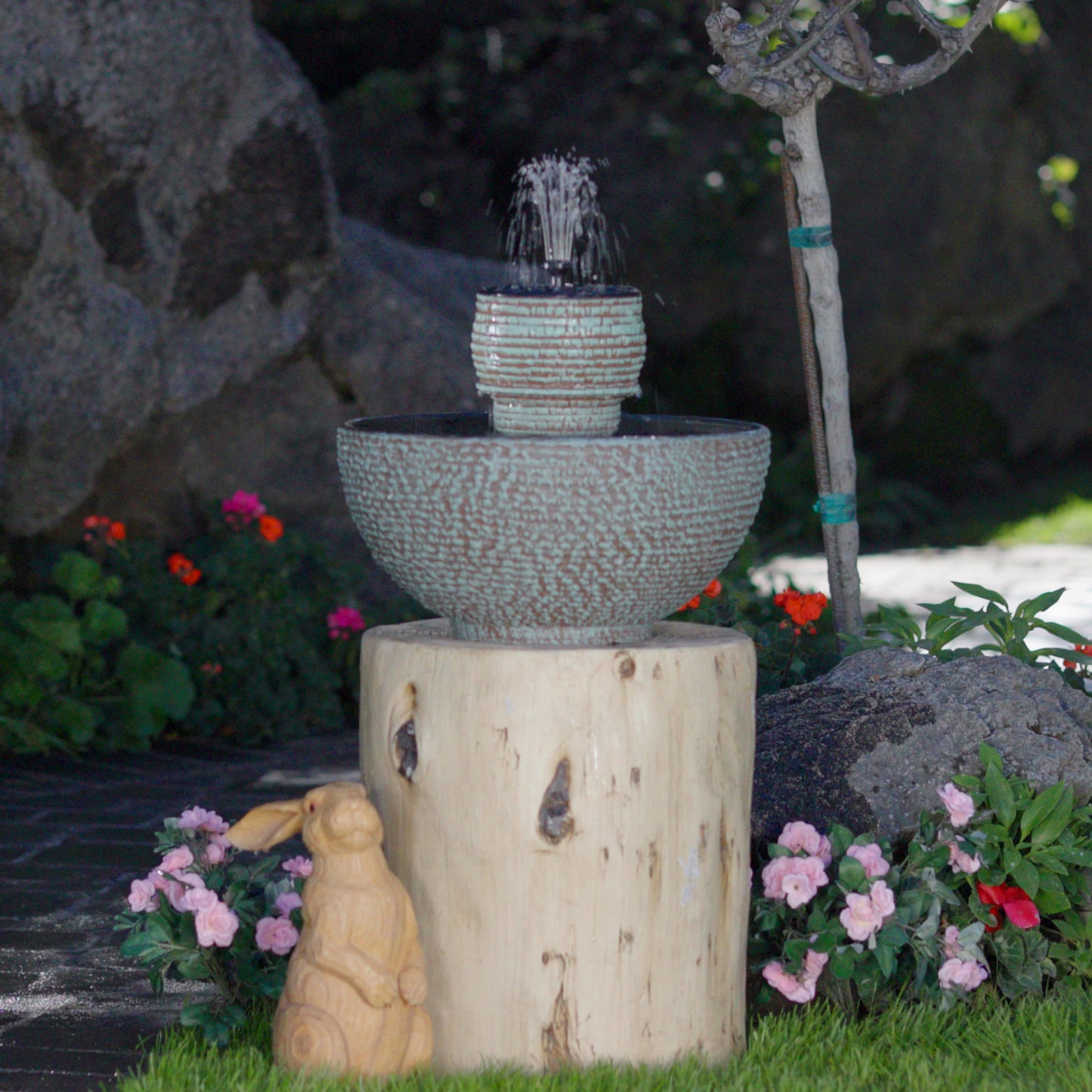 Weathered Pot for Fountain, Planter or Hose Holder