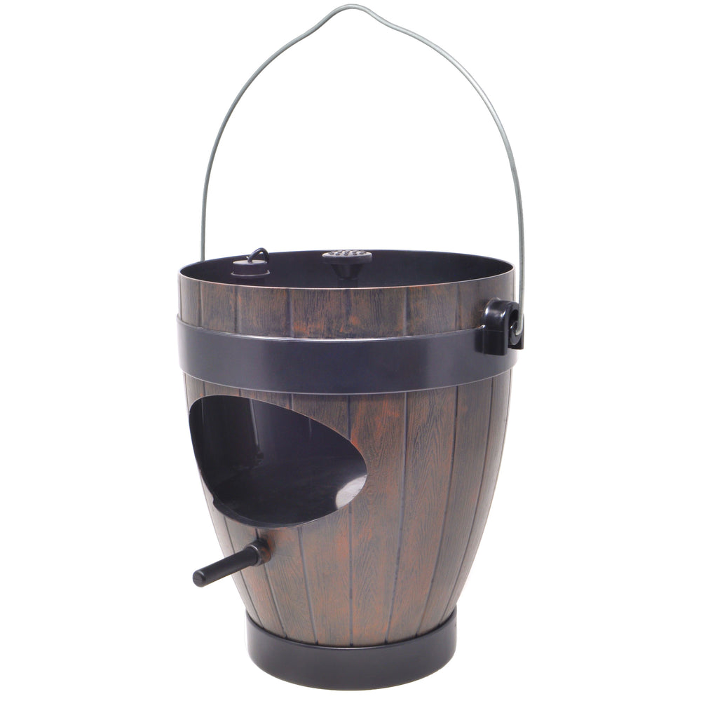 Rustic Hanging Bird Feeder with Fountain