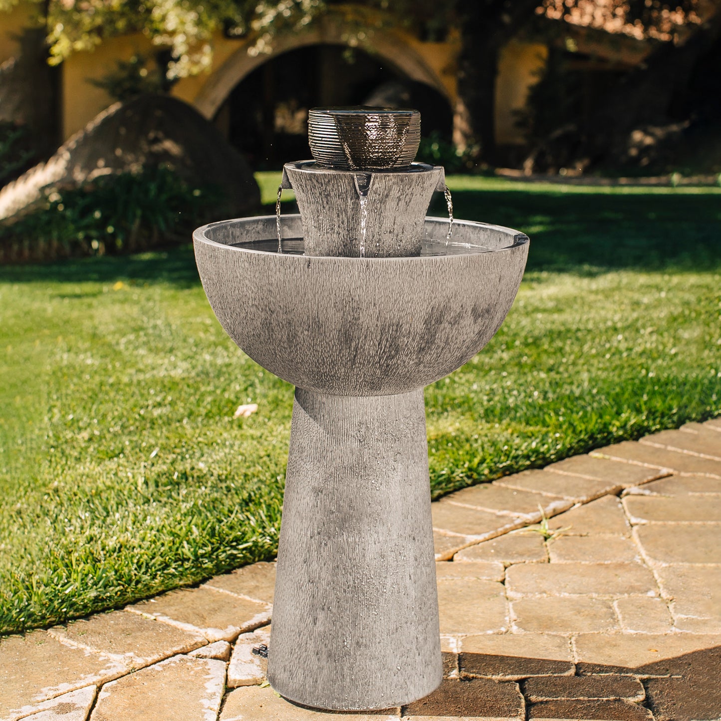 Grey Alba Cordless Fountain Lifestyle